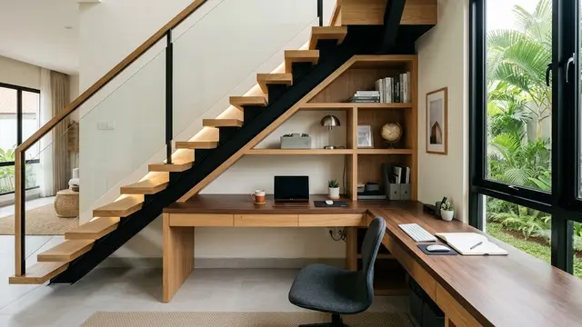 Desain Tangga Rumah Minimalis/AI Generated