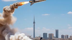 Ilustrasi Rudal Sejjil (Created by Meta AI)