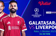 Nonton Live UCL Galatasaray vs Liverpool: Hanya di Vidio