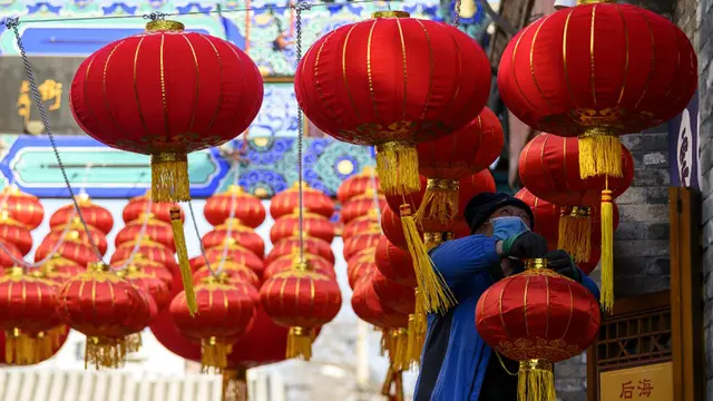 FOTO: Beijing Bersiap Menyambut Jelang Tahun Baru Imlek