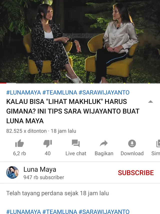 Unggahan Luna Maya. (Foto: YouTube Luna Maya)