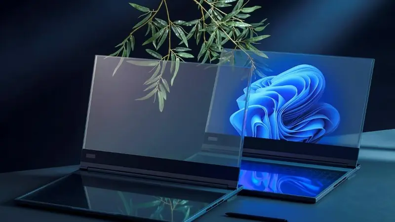 Lenovo Pamerkan Laptop Layar Transparan dan AI di MWC 2024