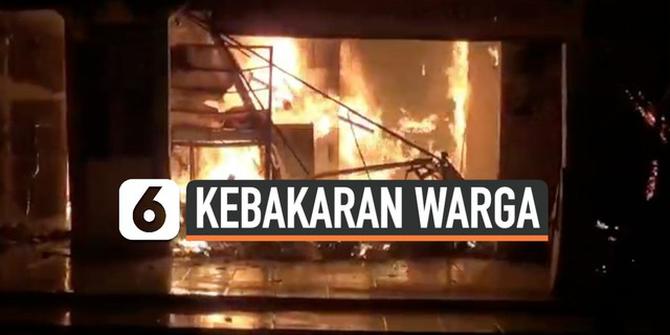 VIDEO: Kebakaran Hanguskan Belasan Ruko dan Rumah di Cileungsi