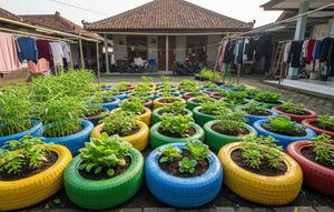 7 Ide Bertanam Sayur Tanpa Menggunakan Polybag, Ide Hemat untuk Pemula (Foto: Gemini AI)