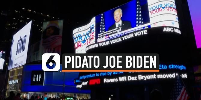 VIDEO: Pidato Kemenangan Joe Biden 'Hipnotis' Warga New York