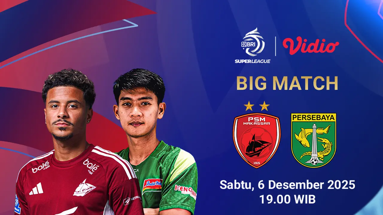 Saksikan PSM Makassar vs Persebaya eksklusif di Vidio. (dok. vidio.com)