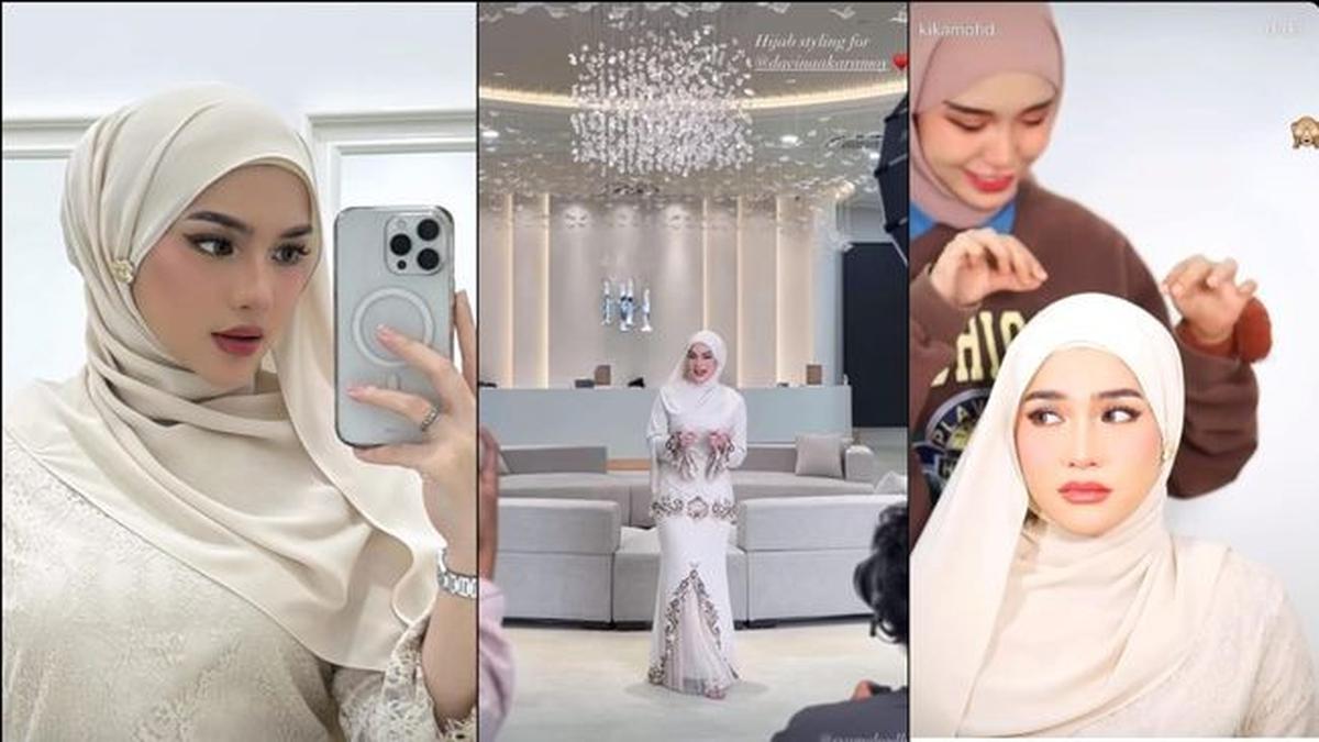 4 Pesona Davina Karamoy Kenakan Hijab dan Makeup Timur Tengah, Cantiknya MasyaAllah