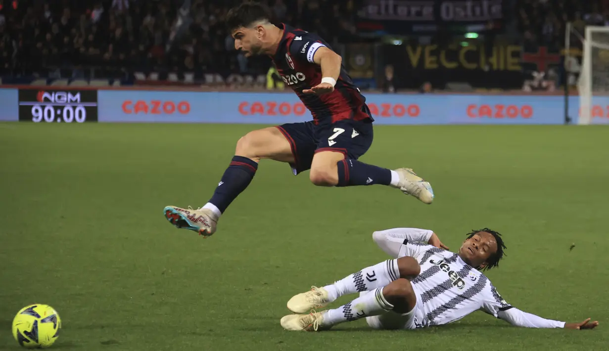 Teranyar, Juventus meraih hasil imbang kala bertamu ke markas Bologna. (Michele Nucci/LaPresse via AP)
