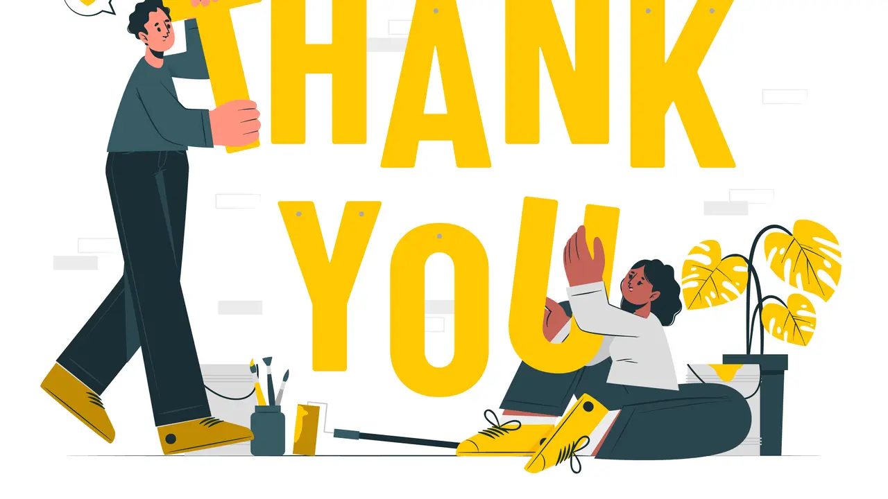 Ilustrasi ucapan terima kasih, thank you