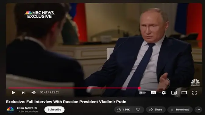 <p>Gambar tangkapan layar video dari channel YouTube NBC News.</p>