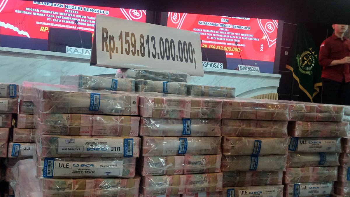 Penampakan Tumpukan Uang Rp 159,98 Miliar dari Terdakwa Korupsi Tambang di Bengkulu