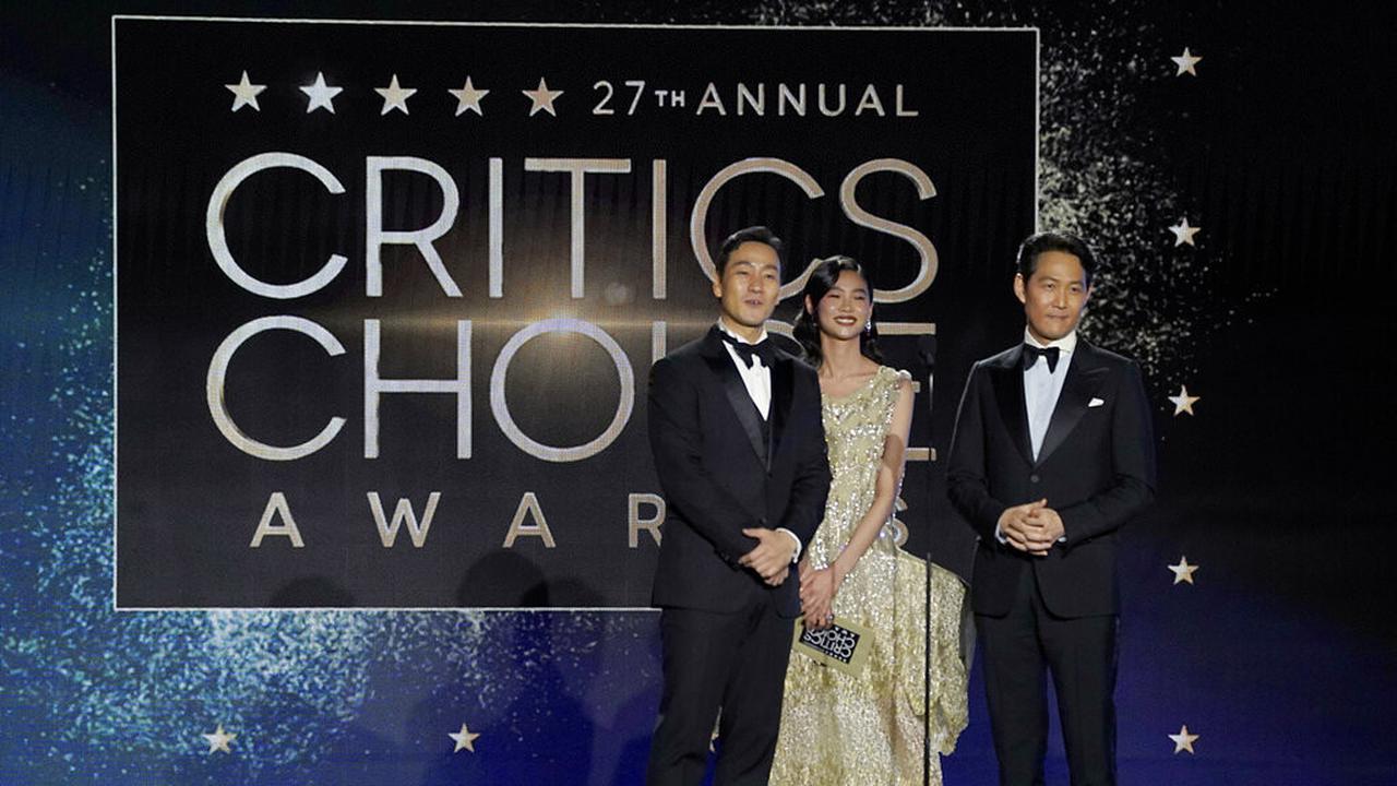 Bintang Squid Game di Critics Choice Awards 2022. (AP Photo/Chris Pizzello)