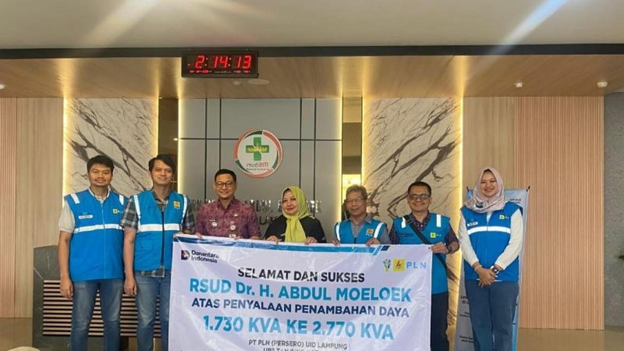 PLN Tingkatkan Daya Listrik RSUD Abdul Moeloek Jadi 2.770 kVA, Siap Layani Ribuan Pasien Lebih Optimal