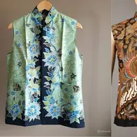 Model Batik Kekinian Tanpa Lengan Contoh (AI)