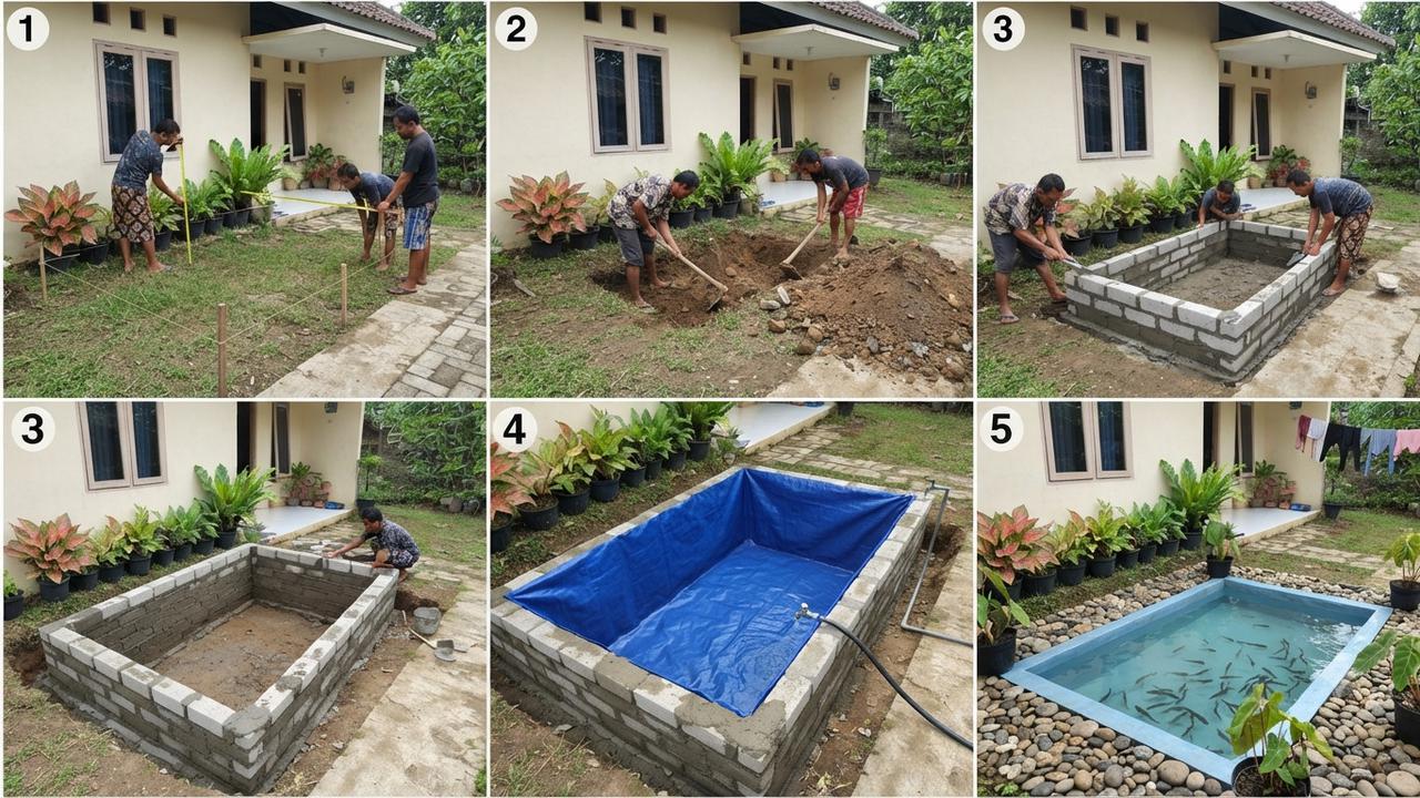Langkah Membuat Kolam Mini dari Nol