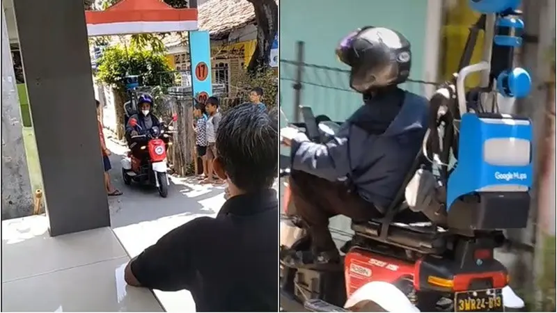 Viral Cara Rekam Google Maps, Survei Jalan Sempit Pakai Motor Roda Tiga