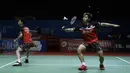 Ganda putra Indonesia, Kevin Sanjaya/Marcus Gideon, saat melawan wakil India, Satwiksairaj Rankireddy/Chirag Shetty, pada Indonesia Open 2019 di Istora, Jakarta, Kamis (17/7). Kevin/Marcus menang 21-15, 21-14. (Bola.com/Yoppy Renato)