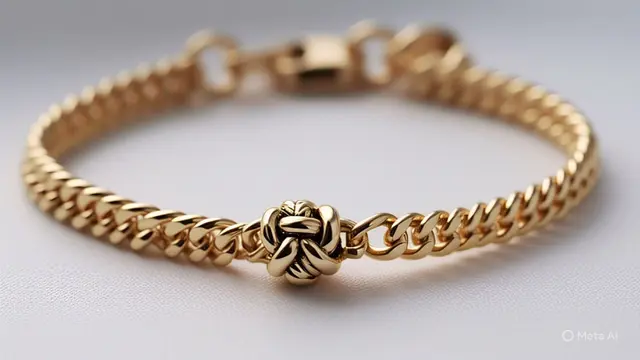 Gelang Emas Islami Rantai dengan Charm Mini