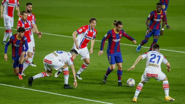 Barcelona Bantai Deportivo Alaves 5-1