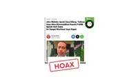Cek Fakta: Hoaks Judul Artikel Jokowi Sebut Ijazahnya Hilang Sehingga Tak Jadi Menunjukkan ke Publik