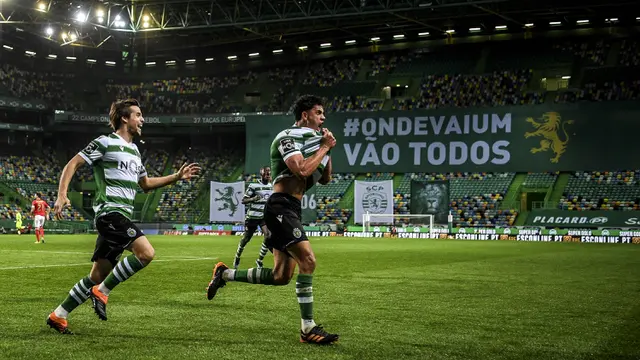 FOTO: Sporting Lisbon Kokoh di Puncak Klasemen usai Tumbangkan Benfica 1-0