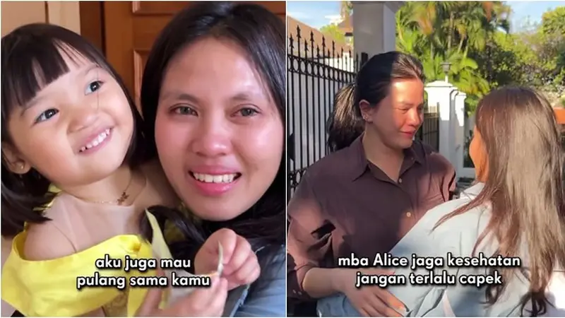 7 Momen Perpisahan Alice Norin dengan Baby Sitter Anaknya, Penuh Haru