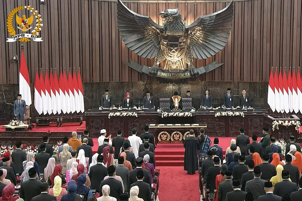 Pelantikan dan pembacaan sumpah dan janji anggota DPR periode 2024-2029, Selasa (1/10/2024)