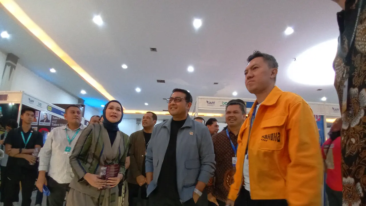 Menekraf Teuku Riefky Harsya di Jogja-NETPAC Asian Film Festival Content Market. (Liputan6.com/Kukuh Setyono)