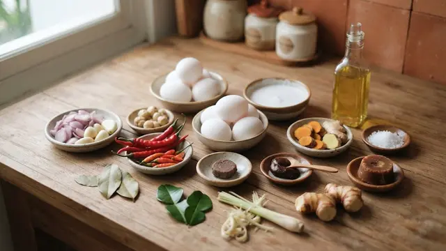 Bahan-Bahan Telur Bumbu Rujak