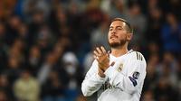 Eden Hazard (100 juta euro) - Real Madrid mendatangkan Hazard selepas kepergian Cristiano Ronaldo ke Juventus. Pemain asal Belgia ini dilabuhkan ke Santiago Bernabeu dengan harga 100 juta euro. (AFP/Gabriel Bouys)
