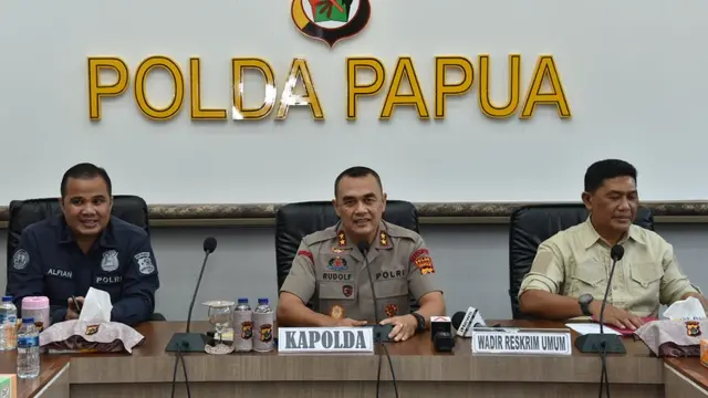 Konfrensi Pers Kapolda Papua Akan Situasi Terkini di Jayapura
