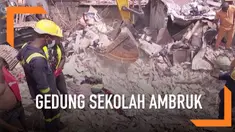 Sebuah bangunan yang berisi sekolah ambruk di Nigeria. Korban tewas berjumlah 10 orang.