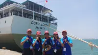 Beberapa Peserta Kapal Pemuda Nusantara 2018 Bercerita Mengenai Pengalaman Mereka Dapat Mengarungi Samudera Indonesia (Muhammad Radityo Priyasmoro/Liputan6.com)