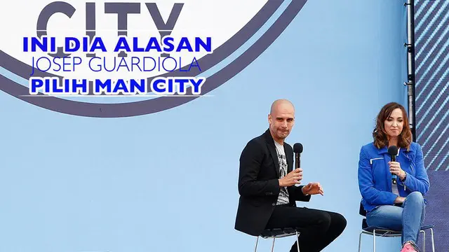 Video Josep Guardiola bertatap muka pertama kalinya dengan fans Manchester City. Pada momen tersebut, ia mengungkapkan alasan memilih The Citizens.