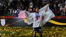 Homare Sawa adalah pemegang rekor dengan enam kali tampil di Piala Dunia Wanita. Sawa sukses membawa Jepang menjadi juara Piala Dunia Wanita 2011 dan terpilih sebagai Pesepakbola Wanita Terbaik Dunia 2011. (AFP/Patrik Stollarz)