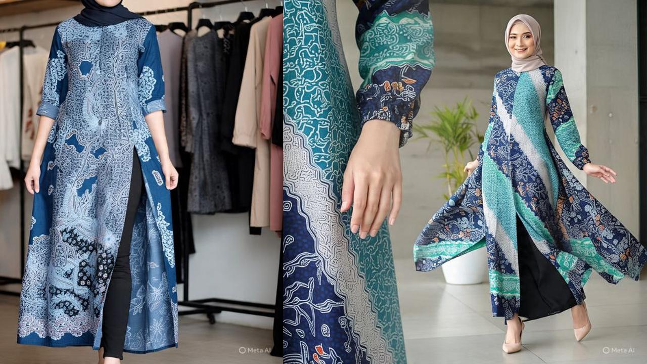 6 Rekomendasi Gamis Batik Belah Samping Modern 2025, Inspirasi Tampil Elegan dan Cantik
