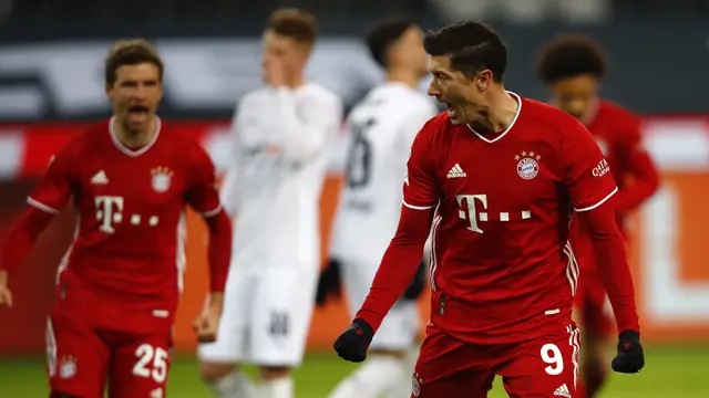 FOTO: Sempat Unggul 2-0, Bayern Munich Kalah 2-3 di Kandang Borussia Moenchengladbach
