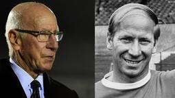 Sir Robert “Bobby” Charlton CBE (lahir 11 Oktober 1937) merupakan legenda sepakbola Manchester United dan tim nasional Inggris. Selama kariernya bersama Manchester United ia telah mencetak 249 gol (AFP Photo)