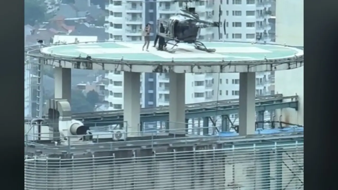 Video Viral, Caroline Riady Saat Naik Helikopter. foto: TikTok @bayubeha