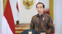 Presiden Joko Widodo atau Jokowi saat Pembukaan Petani dan Penyuluh serta Pengukuhan Duta Petani Milenial dan Petani Andalan secara virtual, Jumat (6/8/2021). (Ist)