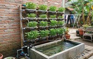 Cara Membuat Aquaponik Vertikal dari Botol Bekas untuk Menanam Kangkung dan Memelihara Ikan