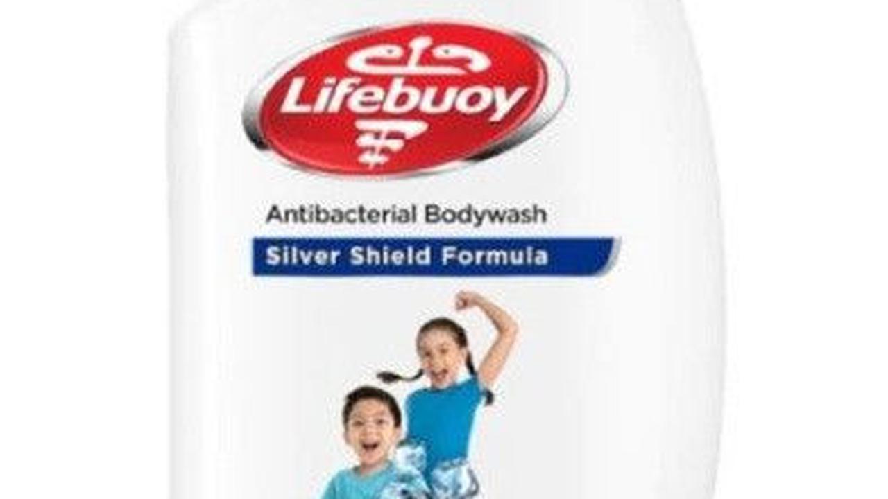 1. Lifebuoy Anti Bacterial Body Wash Cool Fresh<br>