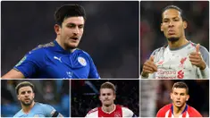 Bek anyar Manchester United, Harry Maguire, memecahkan rekor transfer pemain termahal di dunia untuk posisi bek yang sebelumnya dipegang Virgil Van Dijk. Berikut ini nilai transfer Harry Maguire dan 7 bek termahal lainnya di dunia. (Kolase foto AFP)