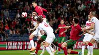Timnas Portugal menang 3-1 atas Turki pada laga semifinal Path C play-off Piala Dunia 2022 di Estadio do Dragao, Jumat (25/3/2022). Hasil itu membuat Portugal lolos ke final dan menjaga asa tembus putaran final Piala Dunia 2022. (AP Photo/Luis Vieira)