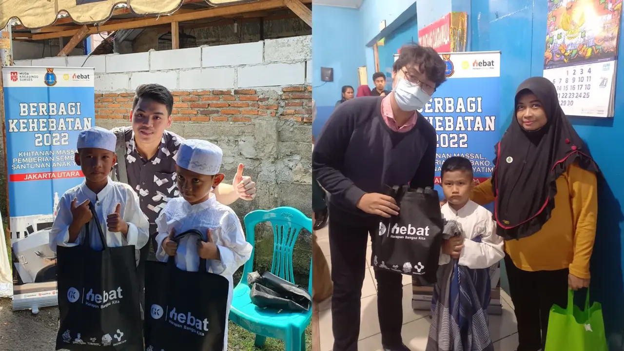 Peduli Anak Yatim di Jakarta Utara, GK Hebat Kucurkan Santunan