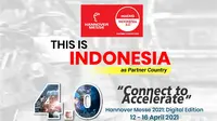 Indonesia terpilih sebagai partner country di Hannover Messe 2021 yang akan berlangsung 12-16 April 2021.