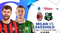 Link Live Streaming Serie A 2025/26 AC Milan vs Sassuolo Tayang di Vidio