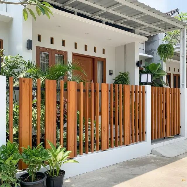 Model Pagar Rumah Kecil Depan Teras