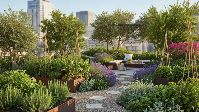 Desain Urban Garden dengan Pohon Buah Tahan Panas/Gemini AI