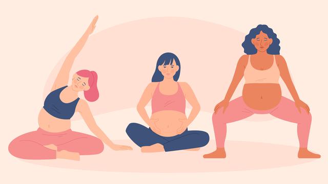 Ilustrasi olahraga untuk program kehamilan